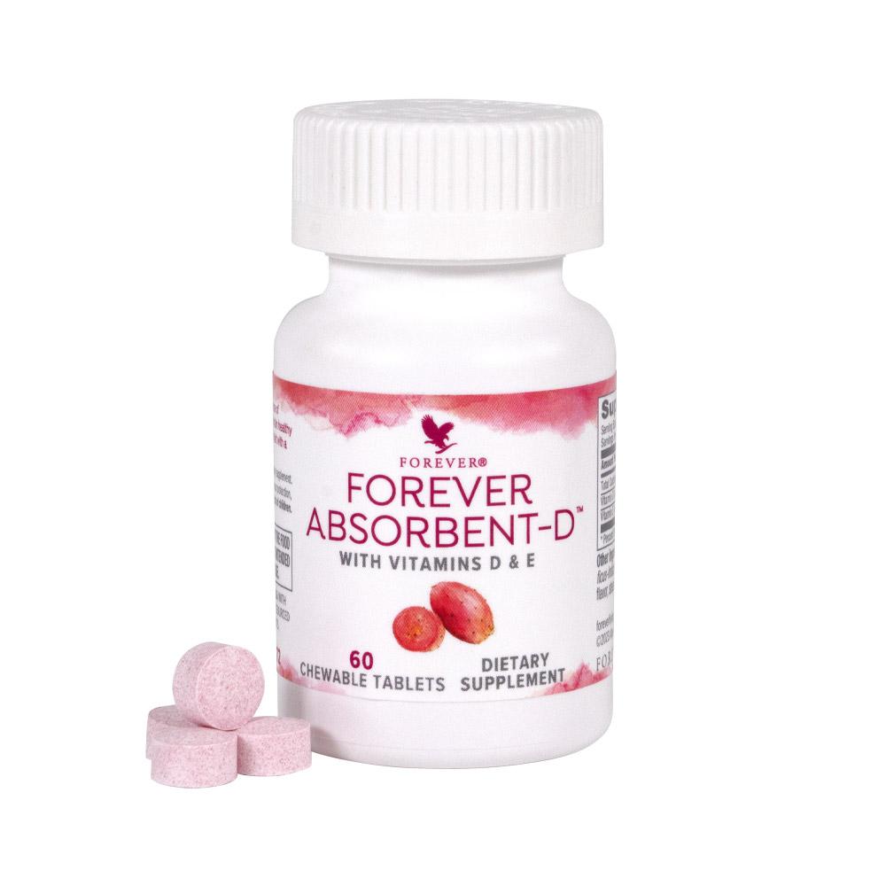 Forever Absorbent-D chewable vitamin D supplement bottle